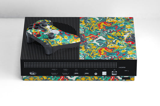 Xbox Series S Colourful Liquid Paint Matte Finish Skin