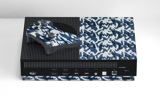 Xbox Series S Navy Blue Camouflage Matte Finish Skin