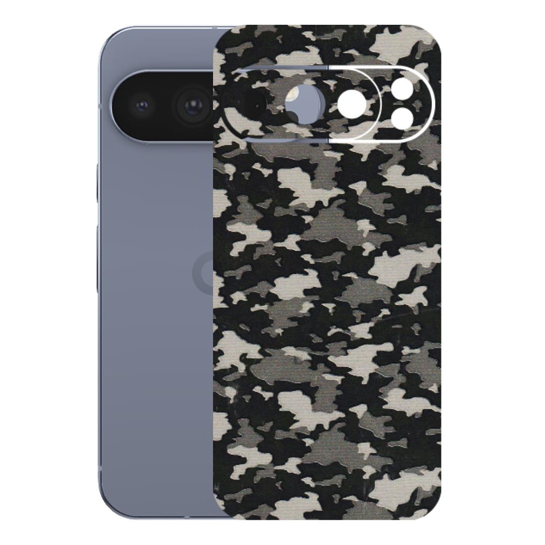 Google Pixel Phone Skins (All Models) - Black/Grey Camoflaunge - 3D Embossed Finish (L-142) Google Pixel 10 Pro
