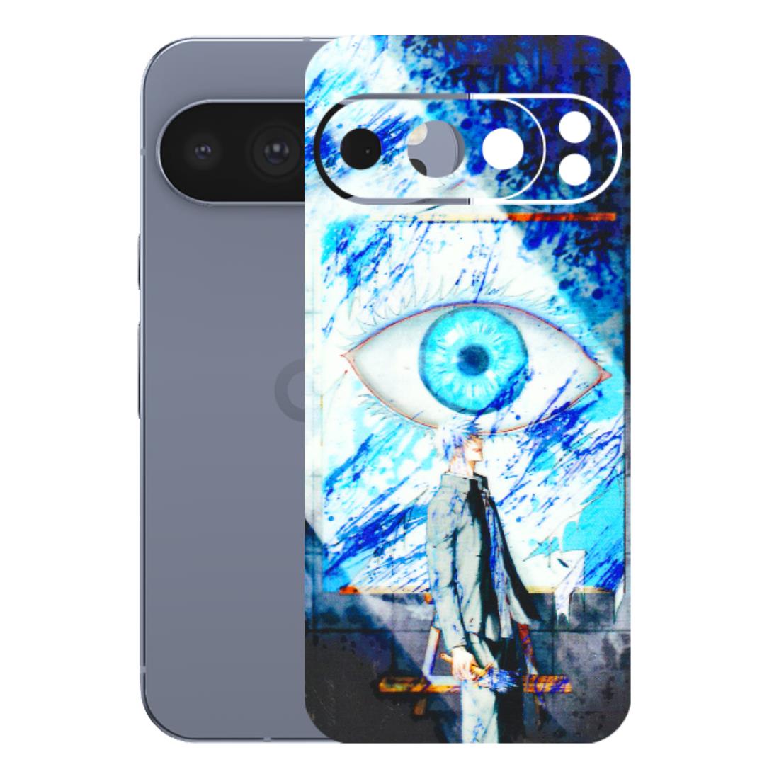 Google Pixel Phone Skins (All Models) - Anime Sea Blue Eye - 3D Embossed Finish (L-318) Google Pixel 10 Pro