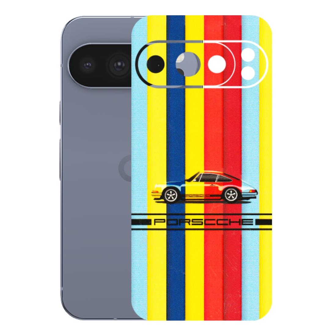 Google Pixel Phone Skins (All Models) - Multicolour Porche - 3D Embossed Finish (L-39) Google Pixel 10 Pro