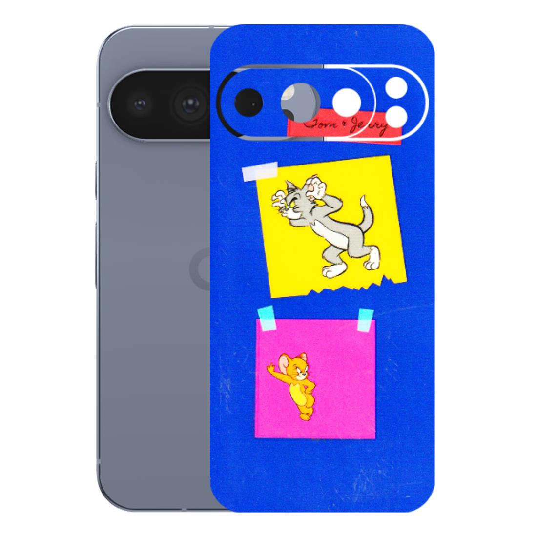 Google Pixel Phone Skins (All Models) - Tom N Jerry Sticky Notes - 3D Embossed Finish (L-88) Google Pixel 10 Pro