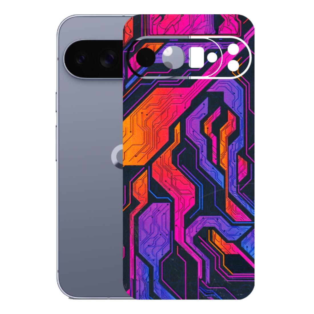Google Pixel Phone Skins (All Models) - Tech Circuits Futuristic - 3D Embossed Finish (L-07) Google Pixel 10 Pro XL