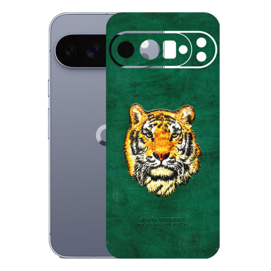 Google Pixel Phone Skins (All Models) - Leather Feel Tiger - 3D Embossed Finish (L-111) Google Pixel 10 Pro XL