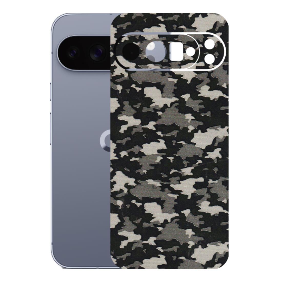 Google Pixel Phone Skins (All Models) - Black/Grey Camoflaunge - 3D Embossed Finish (L-142) Google Pixel 10 Pro XL