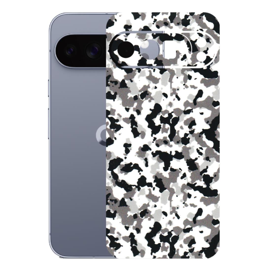 Google Pixel Phone Skins (All Models) - White Black Camouflage - 3D Embossed Finish (L-18) Google Pixel 10 Pro XL