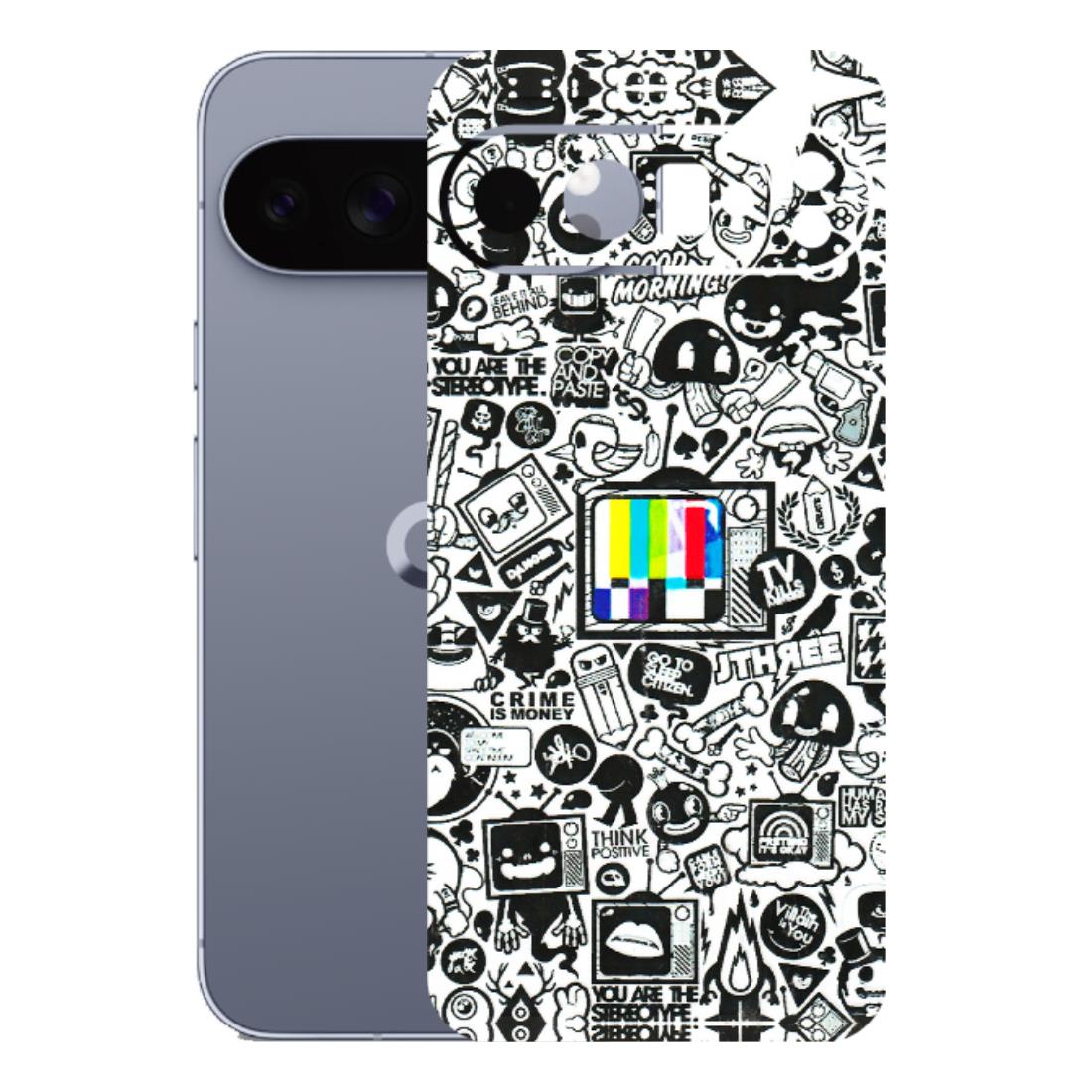 Google Pixel Phone Skins (All Models) - Doodles Positive Art - 3D Embossed Finish (L-263) Google Pixel 10 Pro XL