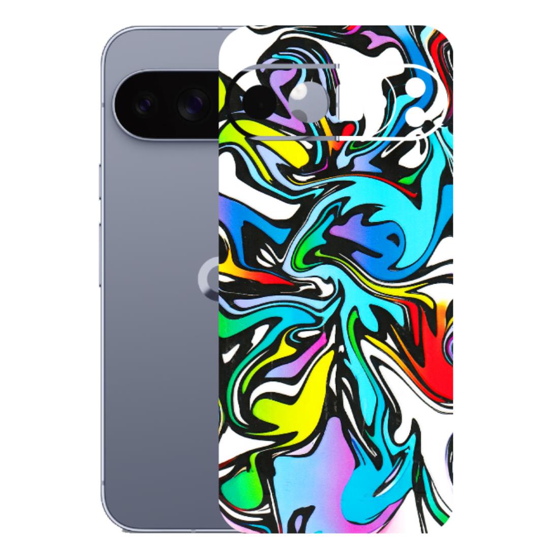 Google Pixel Phone Skins (All Models) - Abstract Colour Paints - 3D Embossed Finish (L-271) Google Pixel 10 Pro XL