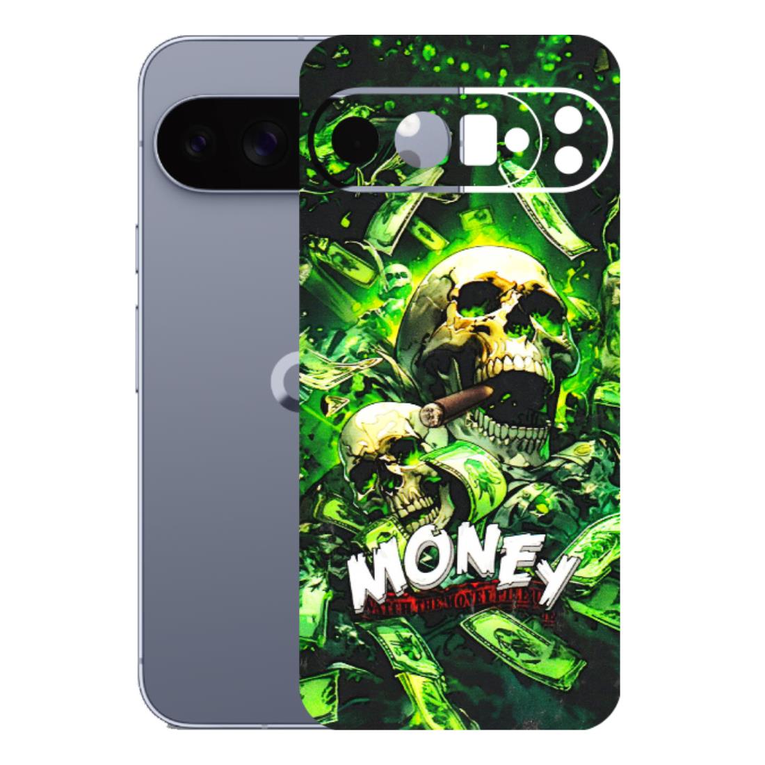 Google Pixel Phone Skins (All Models) - Skull Money - 3D Embossed Finish (L-303) Google Pixel 10 Pro XL
