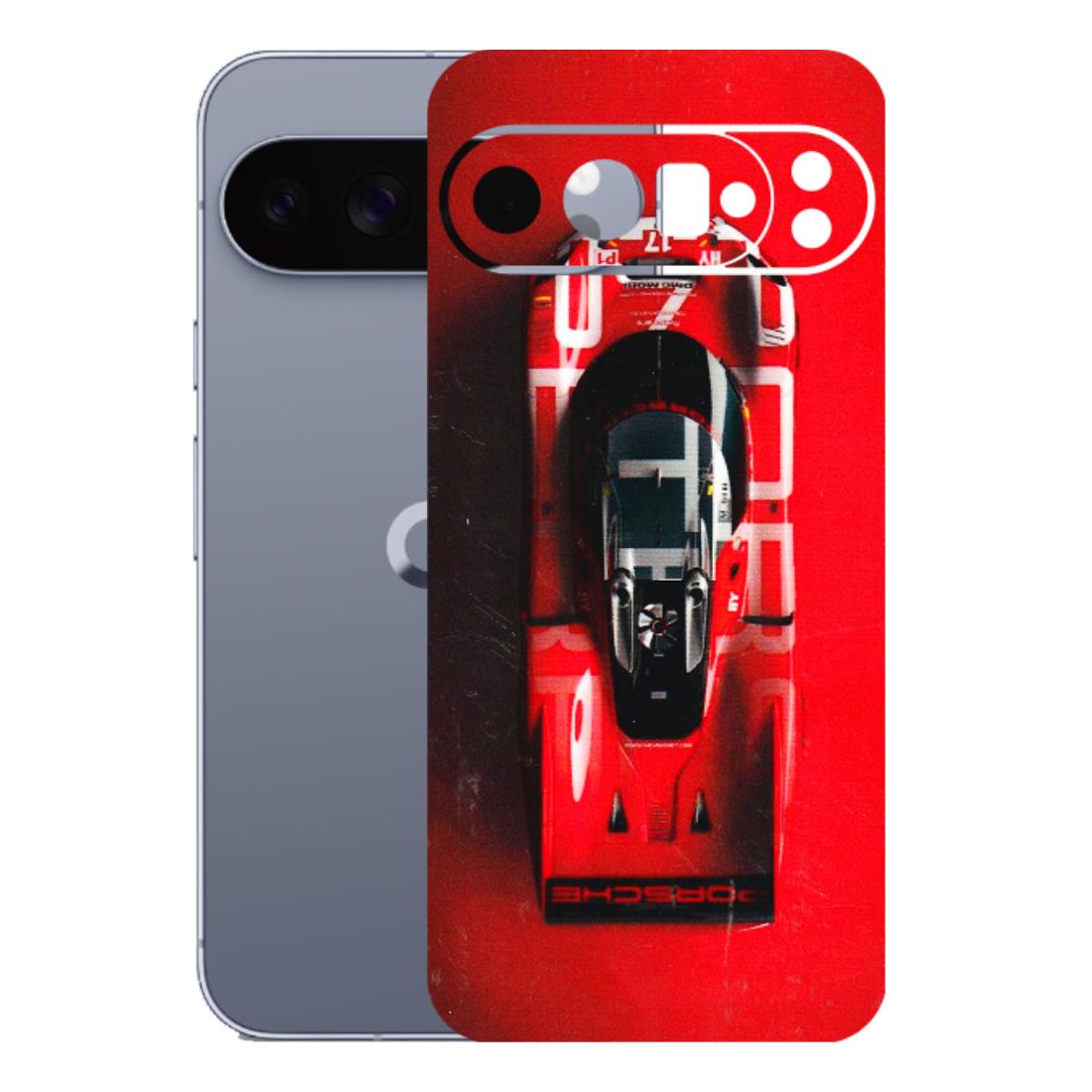 Google Pixel Phone Skins (All Models) - Red Porsche Car Logo - 3D Embossed Finish (L-315) Google Pixel 10 Pro XL