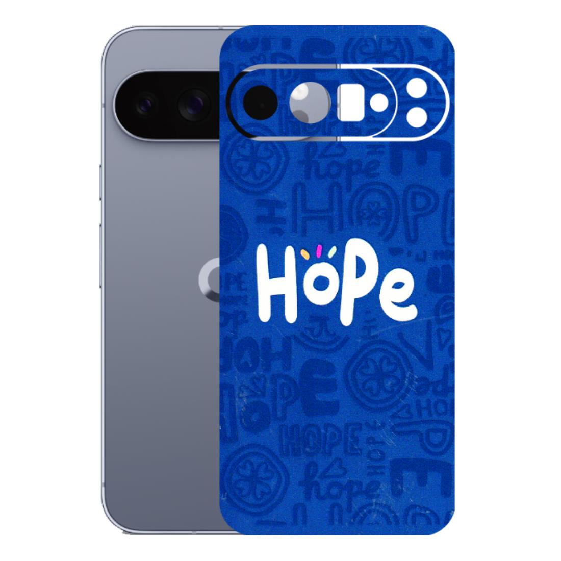 Google Pixel Phone Skins (All Models) - Hope Doodles Blue - 3D Embossed Finish (L-43) Google Pixel 10 Pro XL