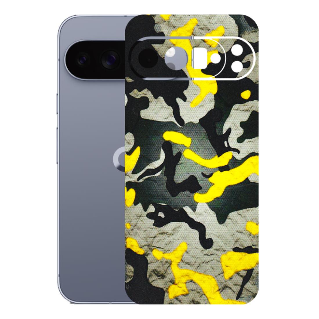Google Pixel Phone Skins (All Models) - Yellow Camouflage - 3D Embossed Finish (L-61) Google Pixel 10 Pro XL