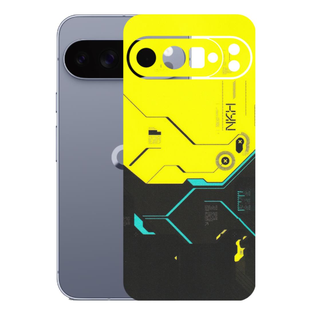 Google Pixel Phone Skins (All Models) - Black Yellow Technica - Matte Finish (M-53) Google Pixel 10 Pro XL