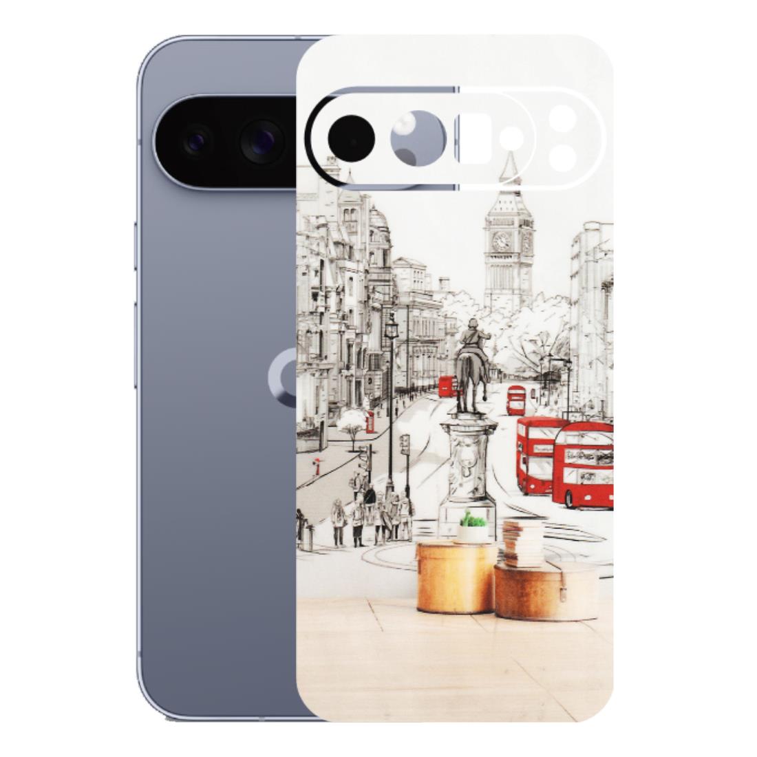 Google Pixel Phone Skins (All Models) - London Street - Transparent Finish (T-02) Google Pixel 10 Pro XL