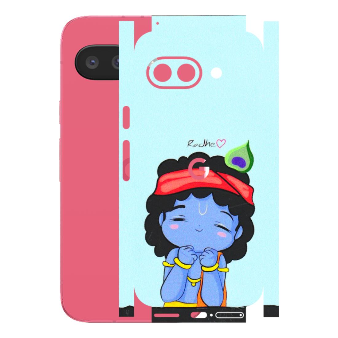 Google Pixel Phone Skins (All Models) - Radhe Radhe Cute Toon - 3D Embossed Finish (L-05) Google Pixel 9A