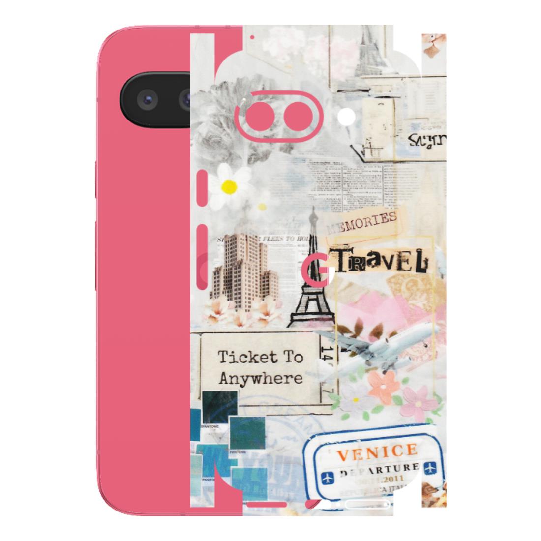Google Pixel Phone Skins (All Models) - Travel Memories - Transparent Finish (T-09) Google Pixel 9A
