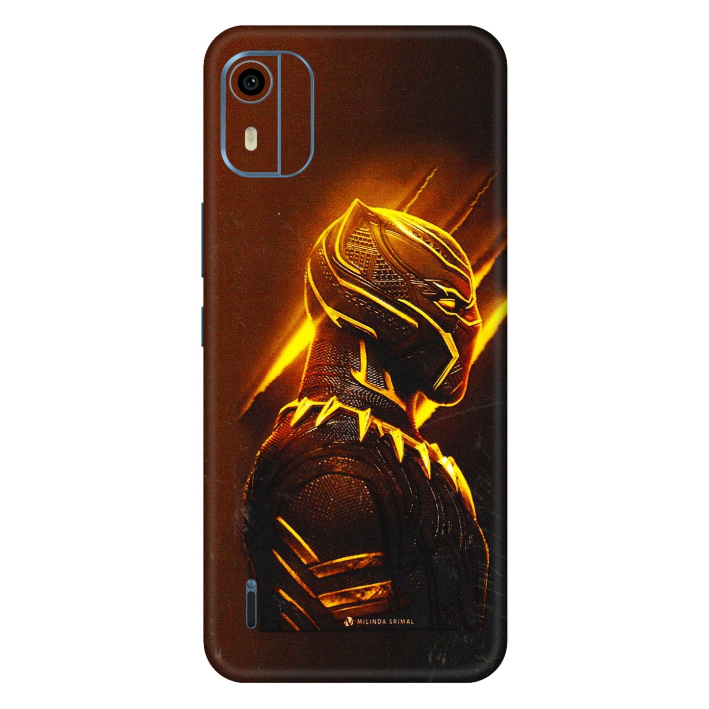 HMD NOKIA Phone Skins (All Models) - Gold Black Panther - 3D Embossed Finish (L-181) HMD Nokia C12 Pro