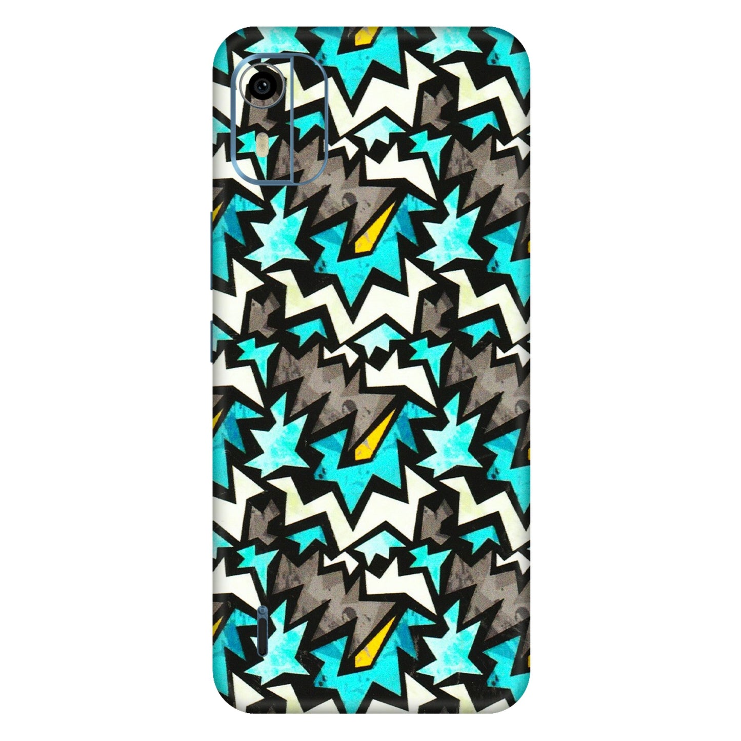 HMD NOKIA Phone Skins (All Models) - Funky Zig Zag - 3D Embossed Finish (L-223) HMD Nokia C12 Pro