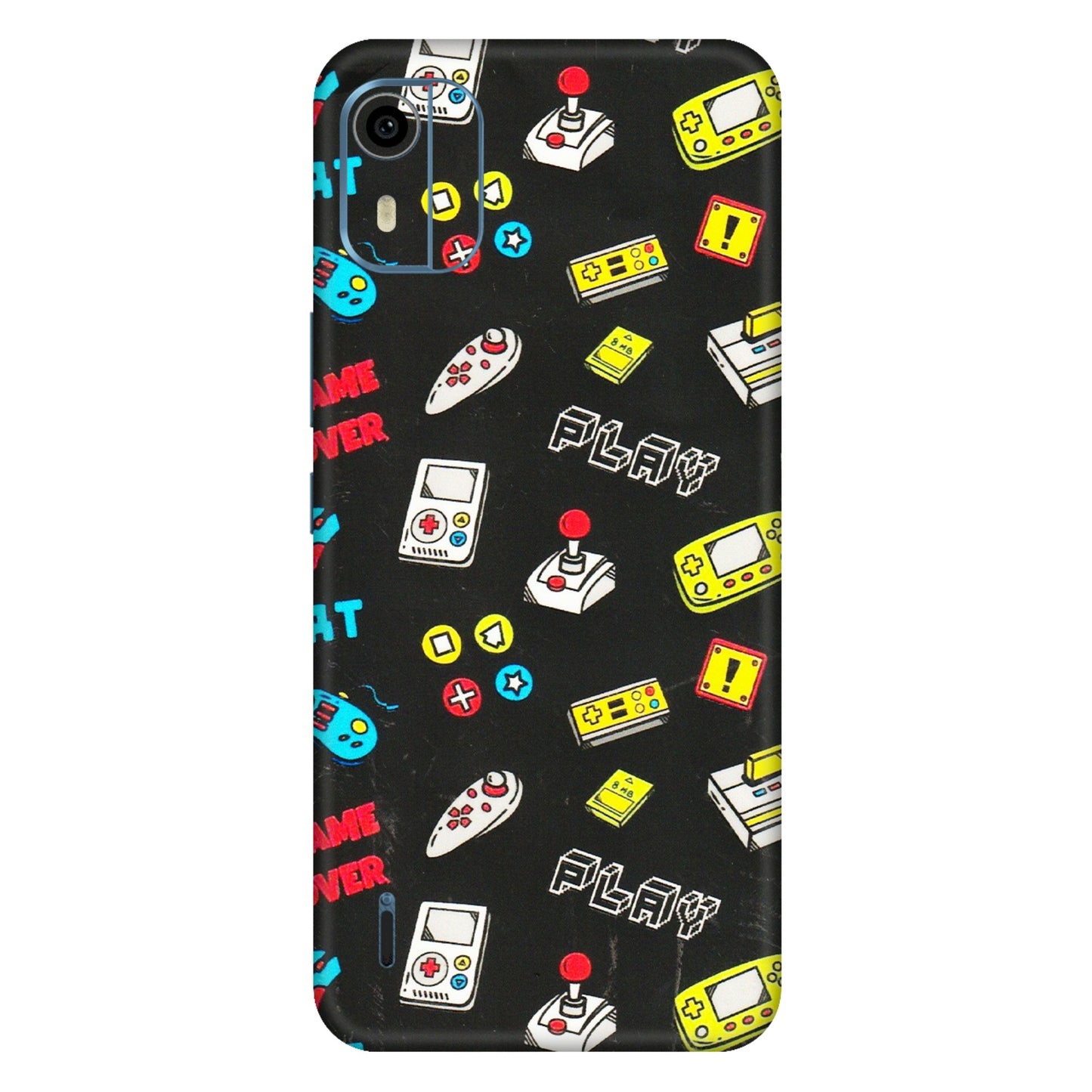 HMD NOKIA Phone Skins (All Models) - Gaming Doodles - 3D Embossed Finish (L-224) HMD Nokia C12 Pro