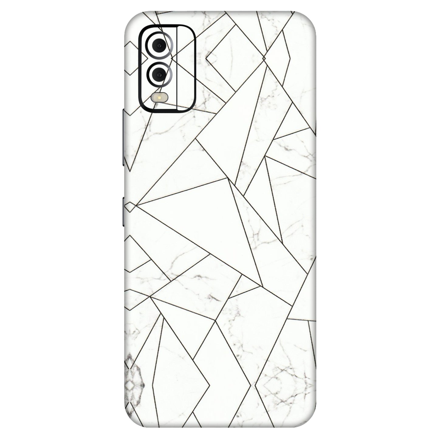 HMD NOKIA Phone Skins (All Models) - Luxury White Marble Effect - 3D Embossed Finish (L-168) HMD Nokia C22