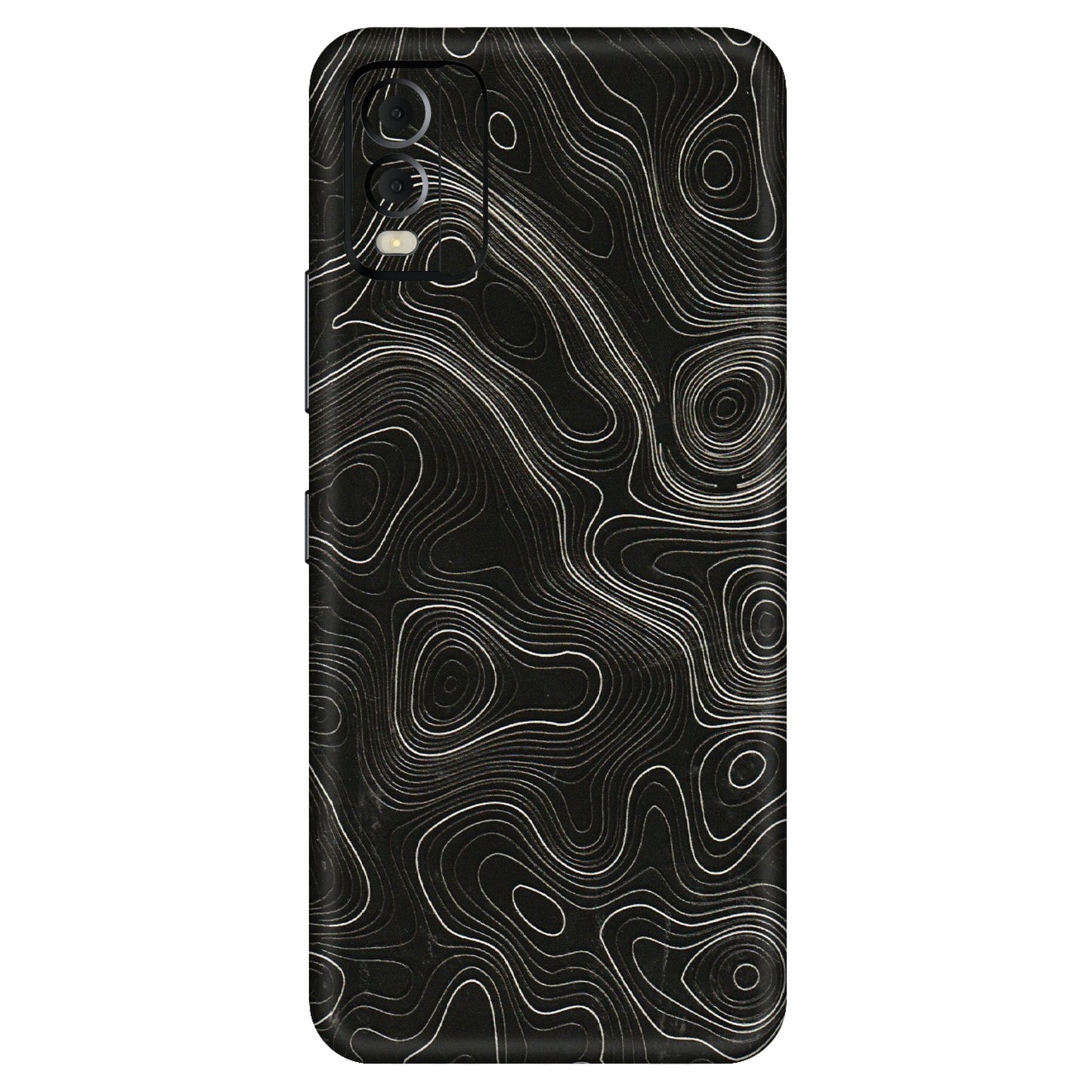 HMD NOKIA Phone Skins (All Models) - Black Swirl - 3D Embossed Finish (L-196) HMD Nokia C22