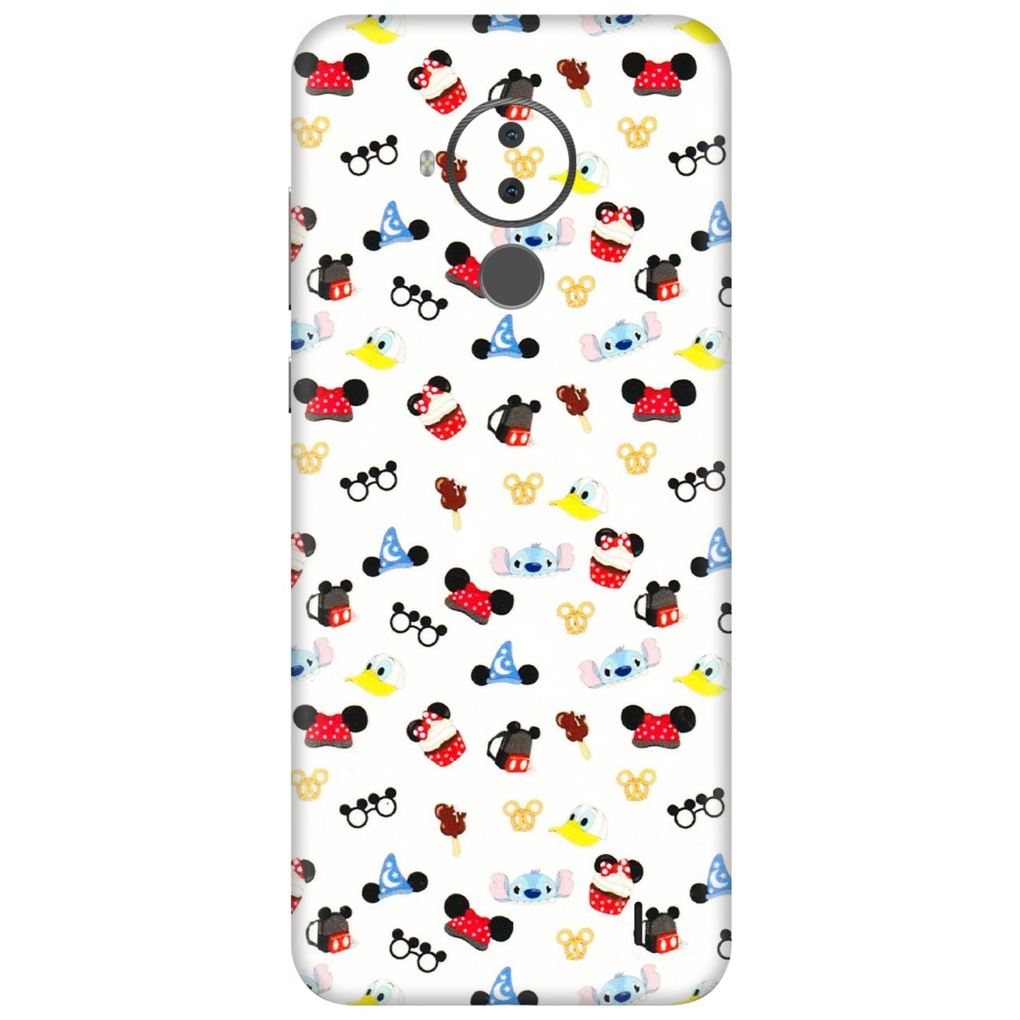 HMD NOKIA Phone Skins (All Models) - Minnie Mouse & Donald Doodles s - 3D Embossed Finish (L-194) HMD Nokia C30