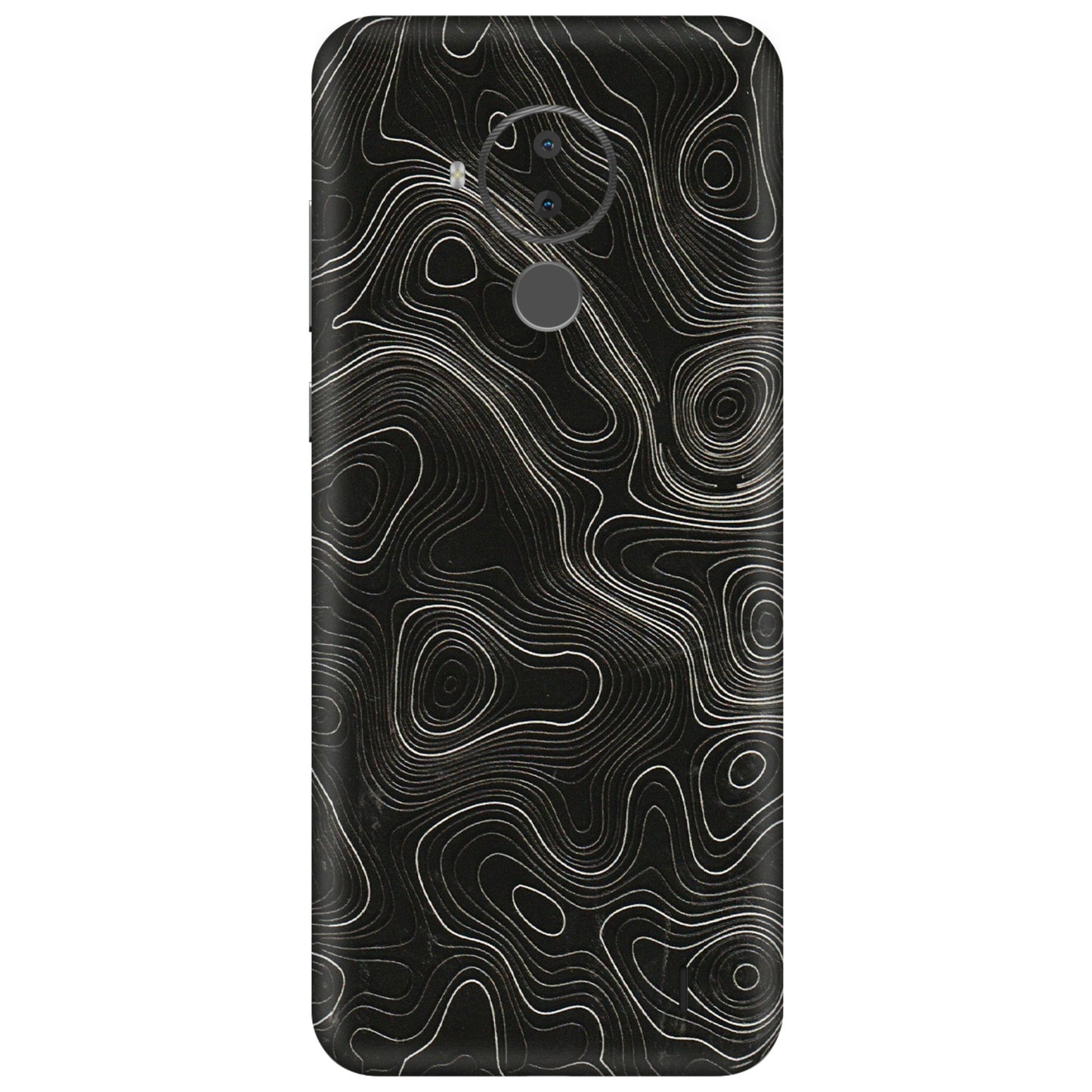 HMD NOKIA Phone Skins (All Models) - Black Swirl - 3D Embossed Finish (L-196) HMD Nokia C30