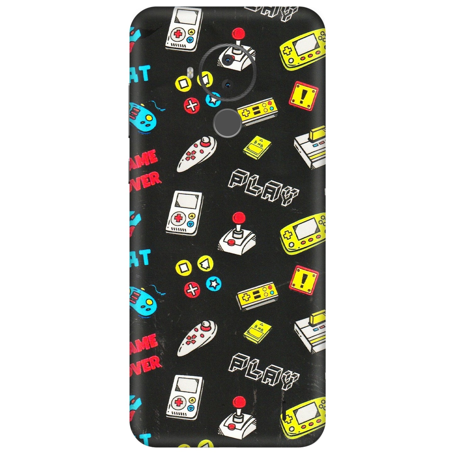 HMD NOKIA Phone Skins (All Models) - Gaming Doodles - 3D Embossed Finish (L-224) HMD Nokia C30