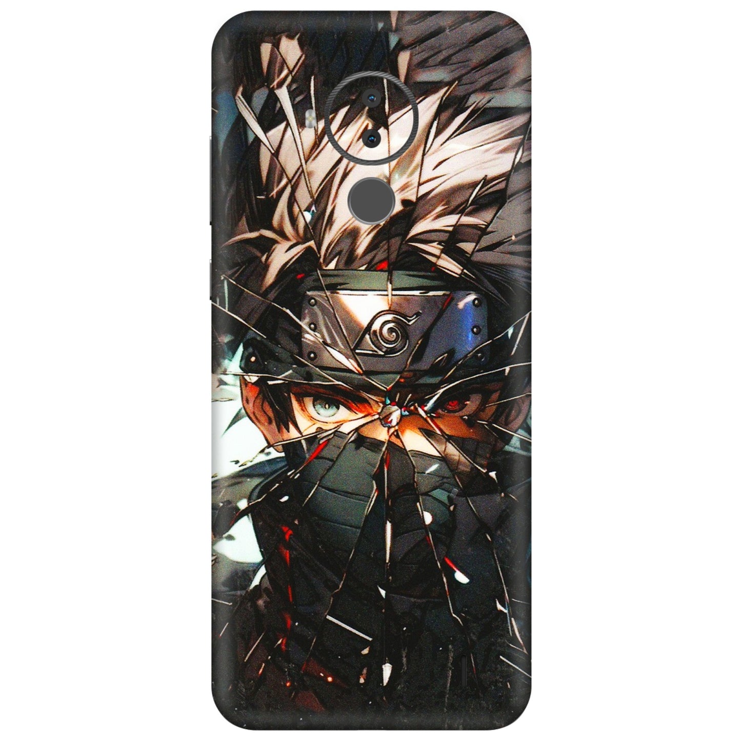 HMD NOKIA Phone Skins (All Models) - Kakashi Shattered Glass Effect - 3D Embossed Finish (L-237) HMD Nokia C30