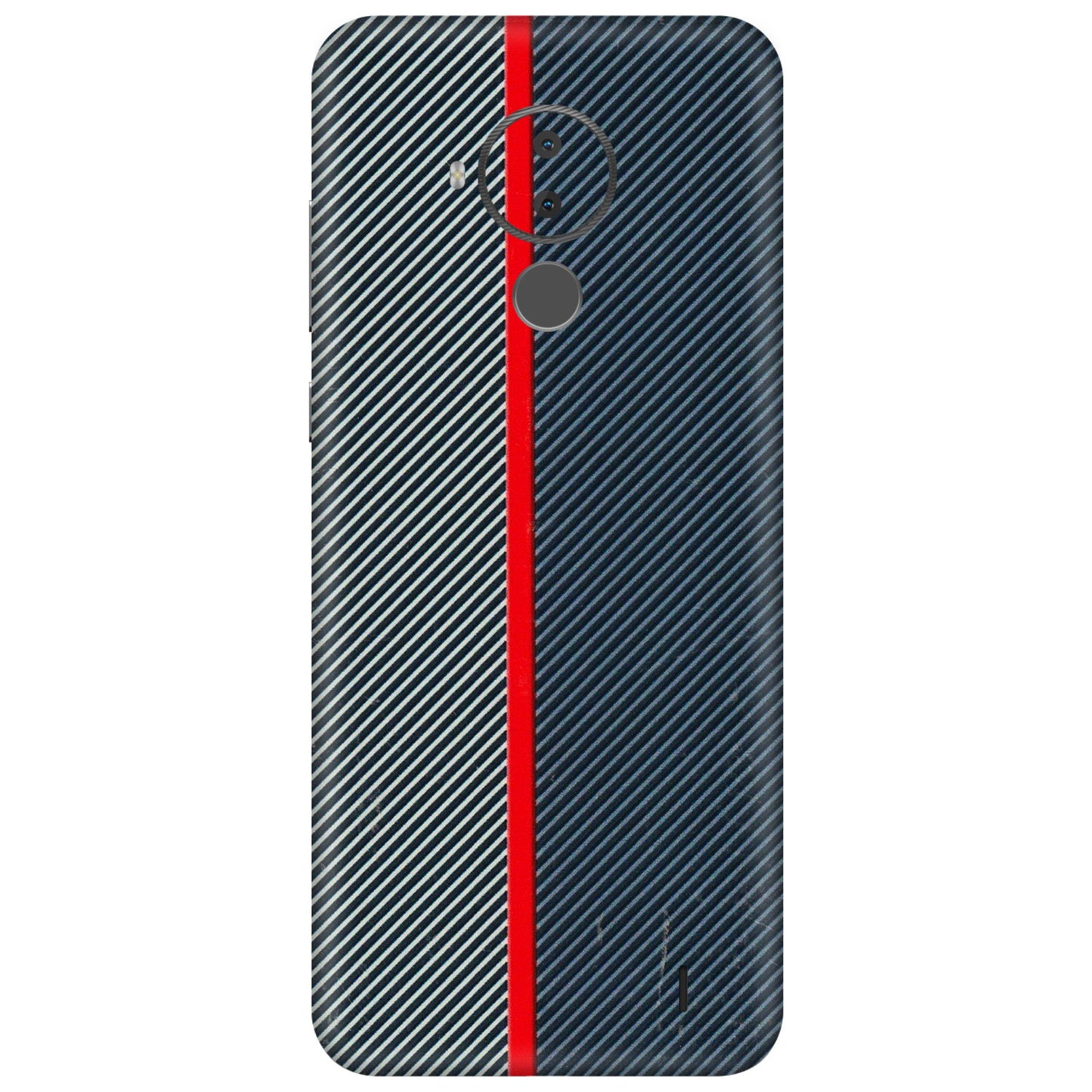 HMD NOKIA Phone Skins (All Models) - Blue Sober Lines - 3D Embossed Finish (L-305) HMD Nokia C30