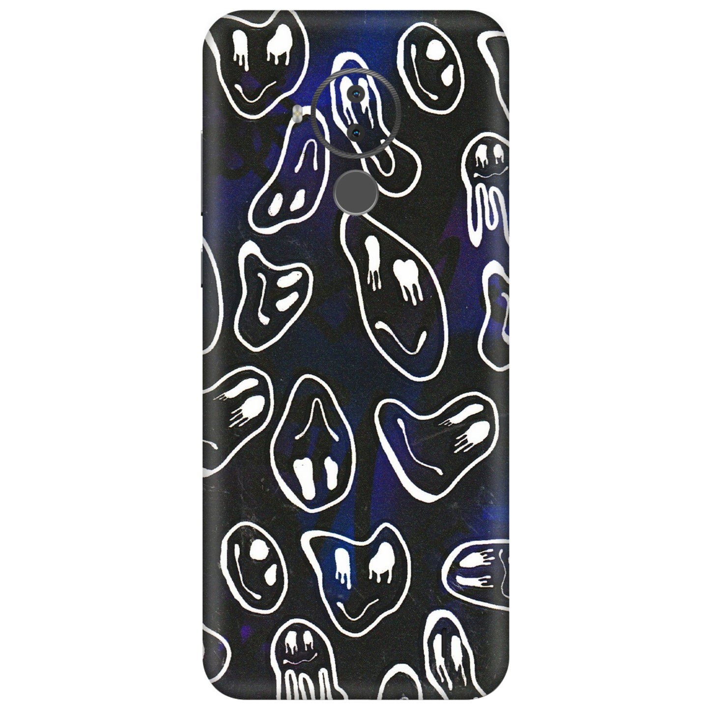 HMD NOKIA Phone Skins (All Models) - Distorted Smileys - 3D Embossed Finish (L-92) HMD Nokia C30