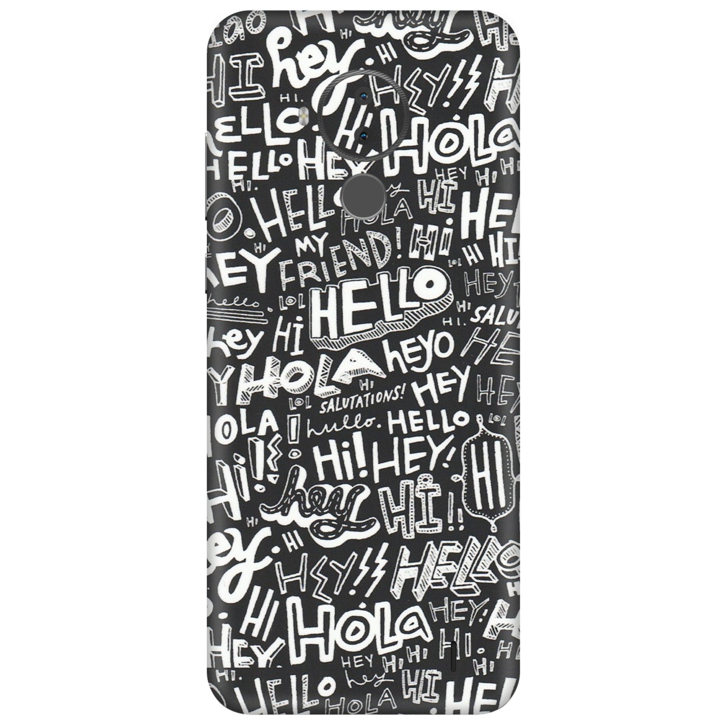 HMD NOKIA Phone Skins (All Models) - Hi Hello Doodles - Matte Finish (M-25) HMD Nokia C30