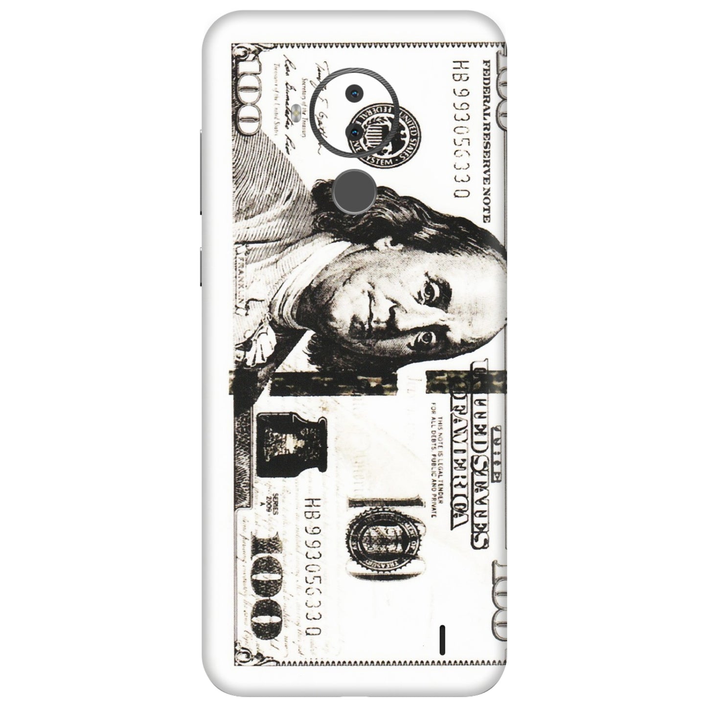 HMD NOKIA Phone Skins (All Models) - 100 Dollar Currency - Transparent Finish (T-01) HMD Nokia C30