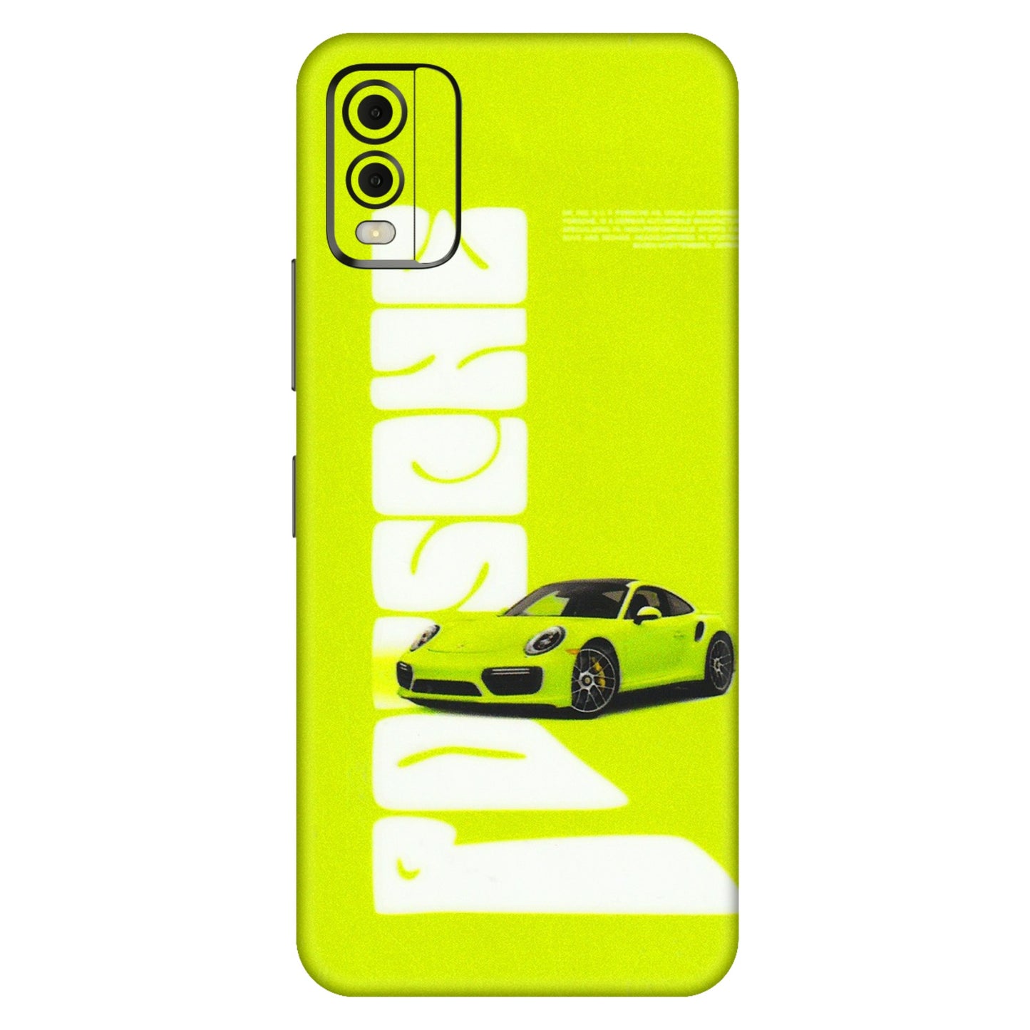HMD NOKIA Phone Skins (All Models) - Lime Green Porche - 3D Embossed Finish (L-30) HMD Nokia C32