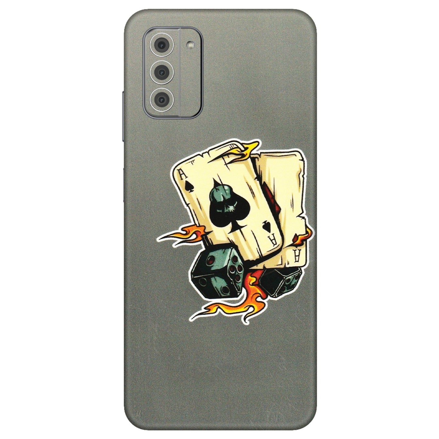 HMD NOKIA Phone Skins (All Models) - Grey Cards Of Ace - 3D Embossed Finish (L-77) HMD Nokia G42 5G