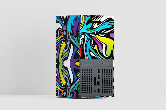 Xbox Series X Abstract Colour Paints Matte Finish Skin