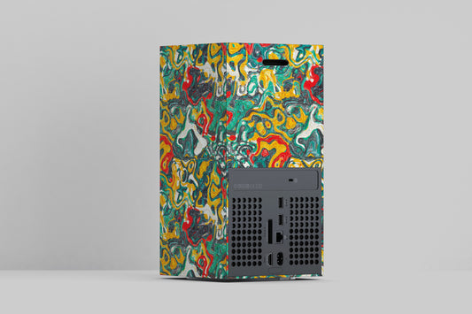 Xbox Series X Colourful Liquid Paint Matte Finish Skin