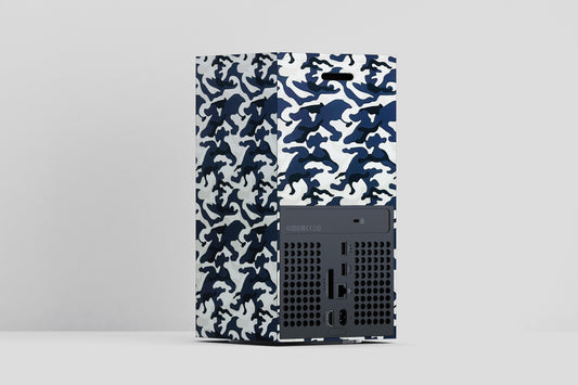 Xbox Series X Navy Blue Camouflage Matte Finish Skin