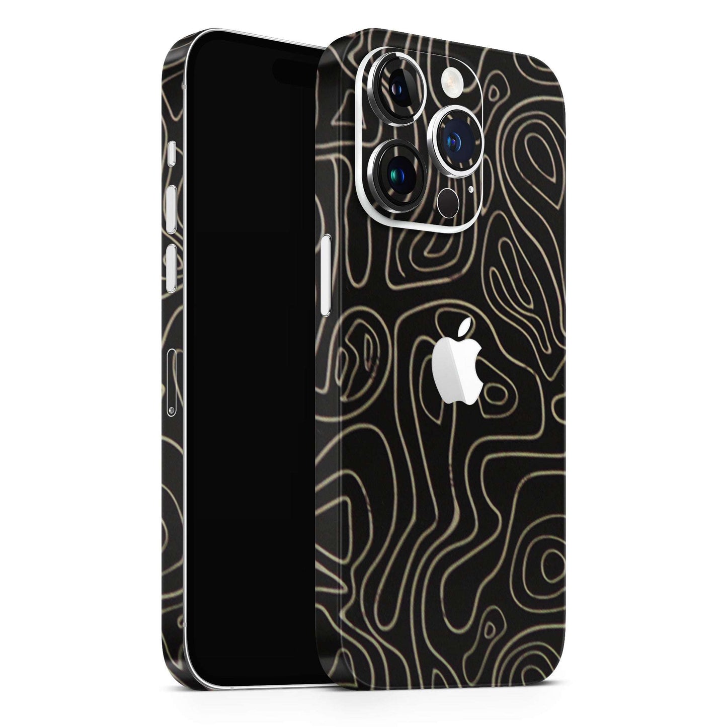 White Line Swirl Matte Finish Phone Skin