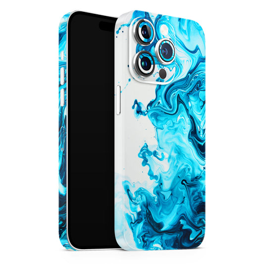 Sky Blue Abstract Colour Matte Finish Phone Skin (M-146)