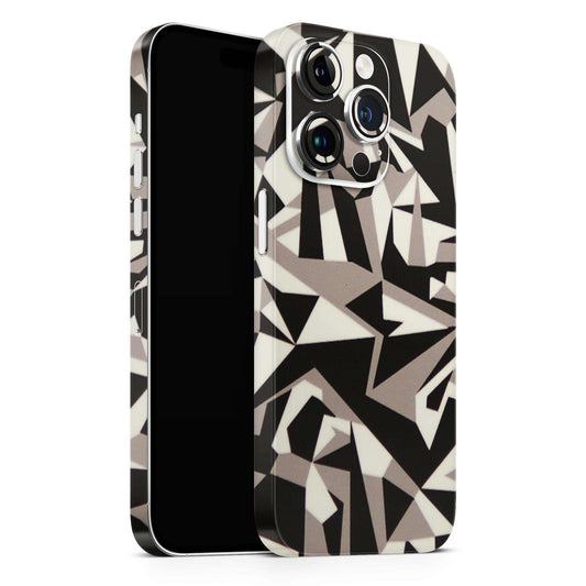 Colourfull Black And White Tiles Matte Finish Phone Skin
