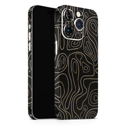 White Line Swirl Matte Finish Phone Skin