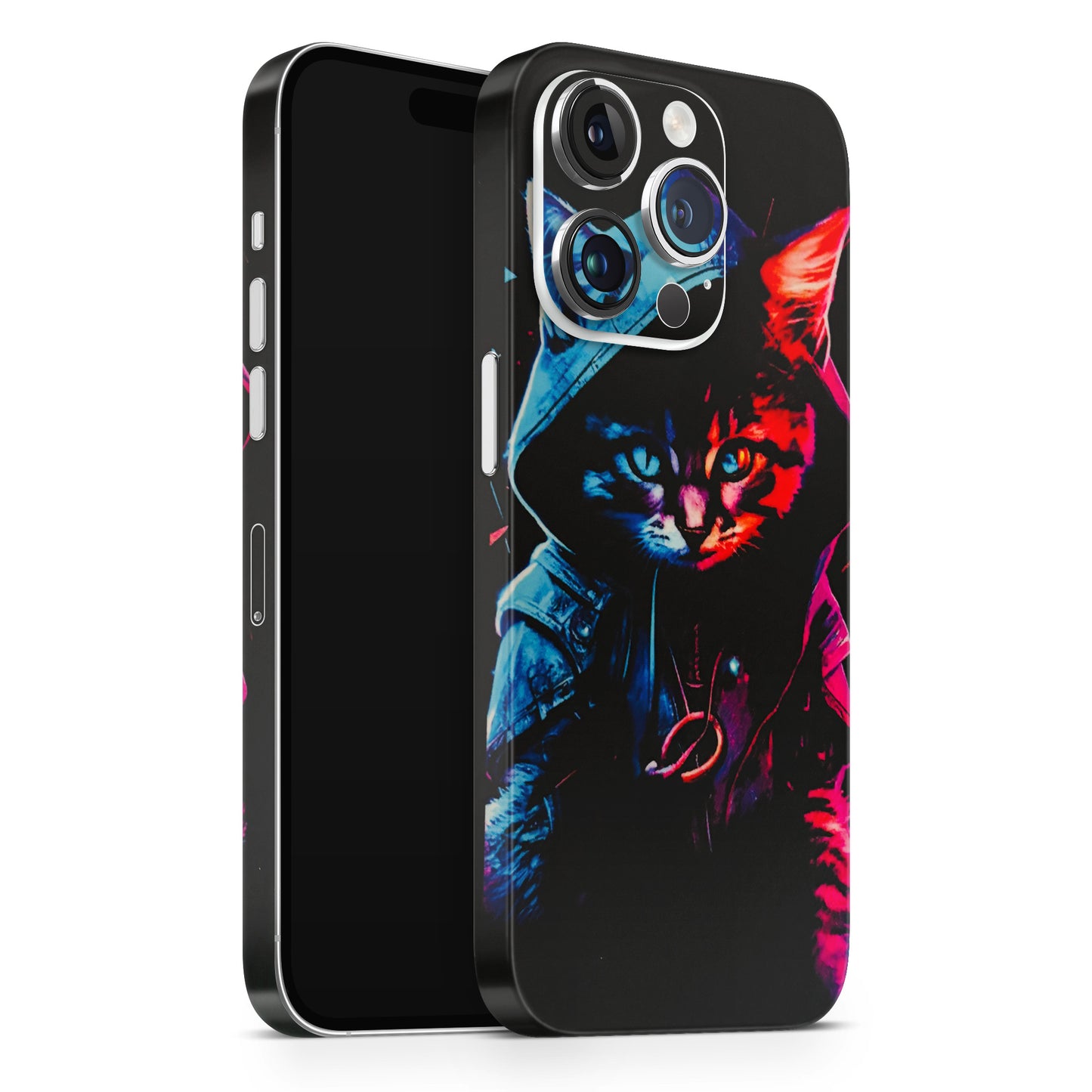 Cyberpunk Cat Matte Finish Phone Skin