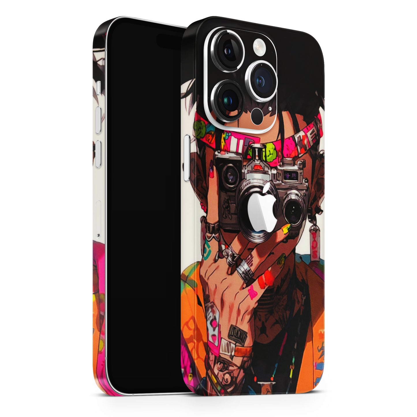 Camera Lover Girl Matte Finish Phone Skin