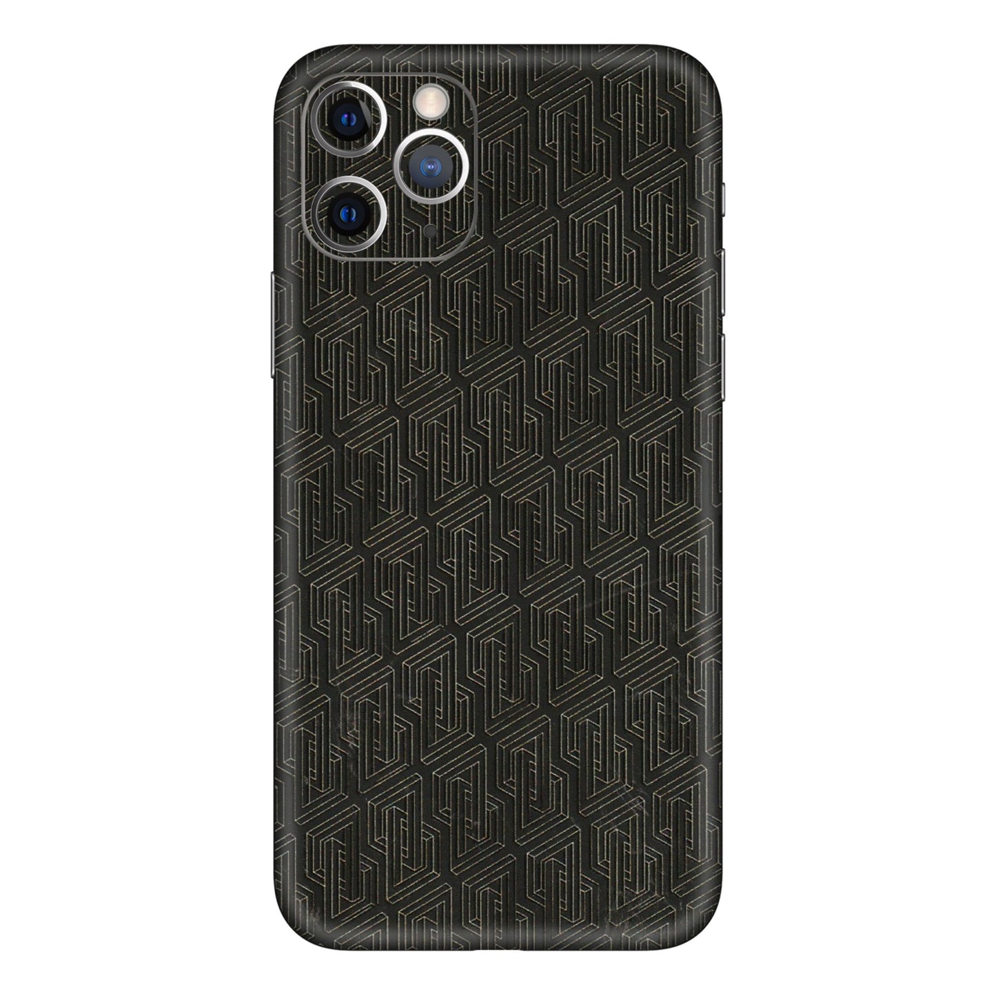Apple iPhone Skins (All Models) - Black Abstract Pattern - 3D Embossed Finish (L-117) iPhone 11 Pro Max