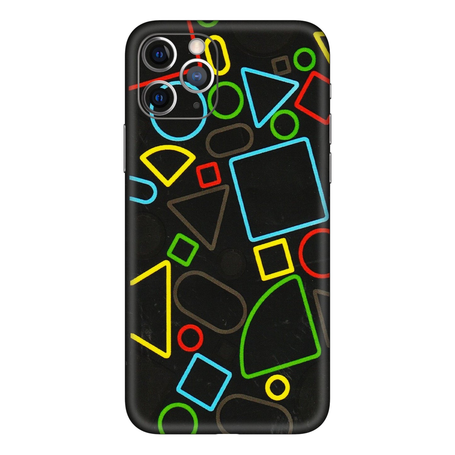 Apple iPhone Skins (All Models) - Black Shapes - 3D Embossed Finish (L-131) iPhone 11 Pro Max