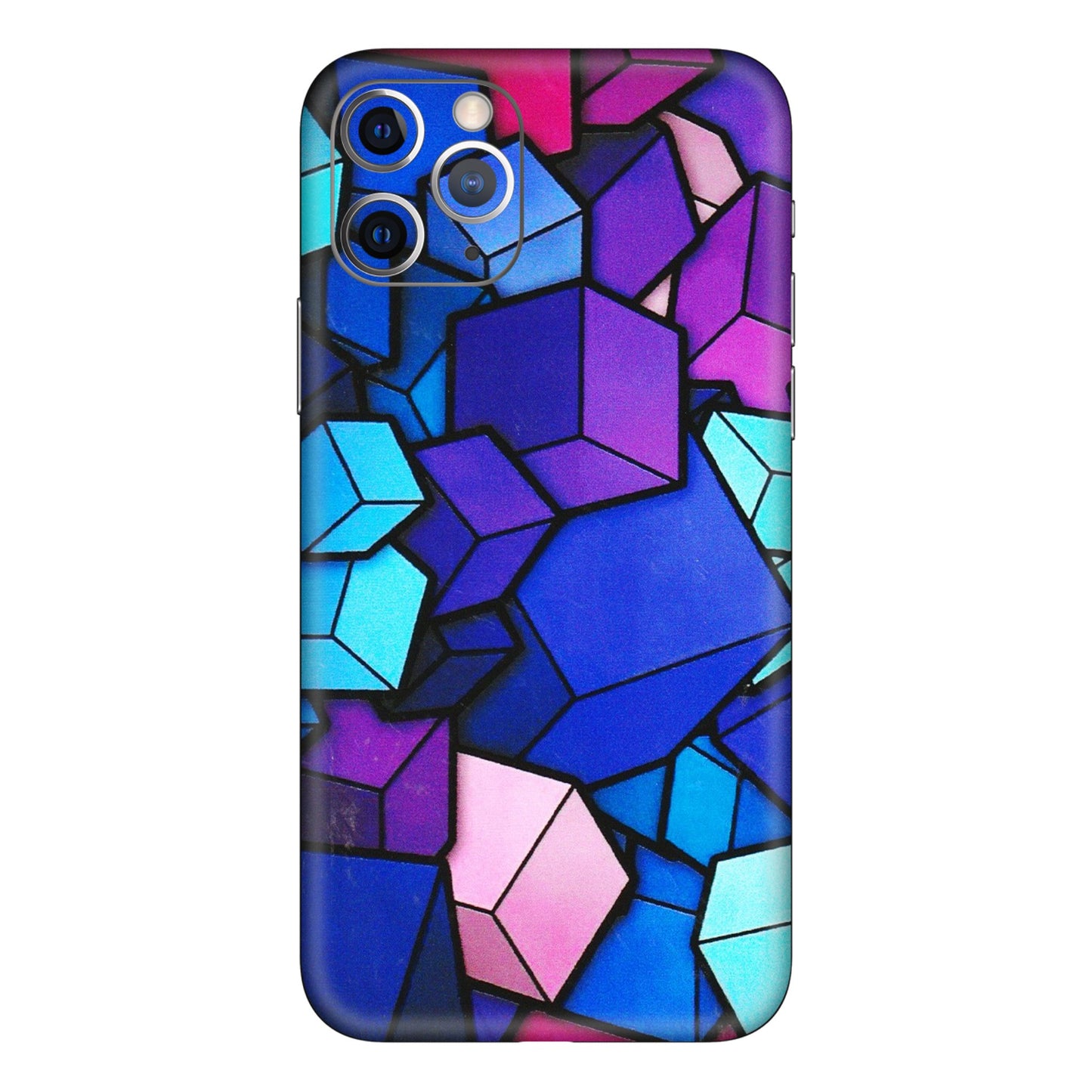 Apple iPhone Skins (All Models) - Cube Doodle - 3D Embossed Finish (L-141) iPhone 11 Pro Max