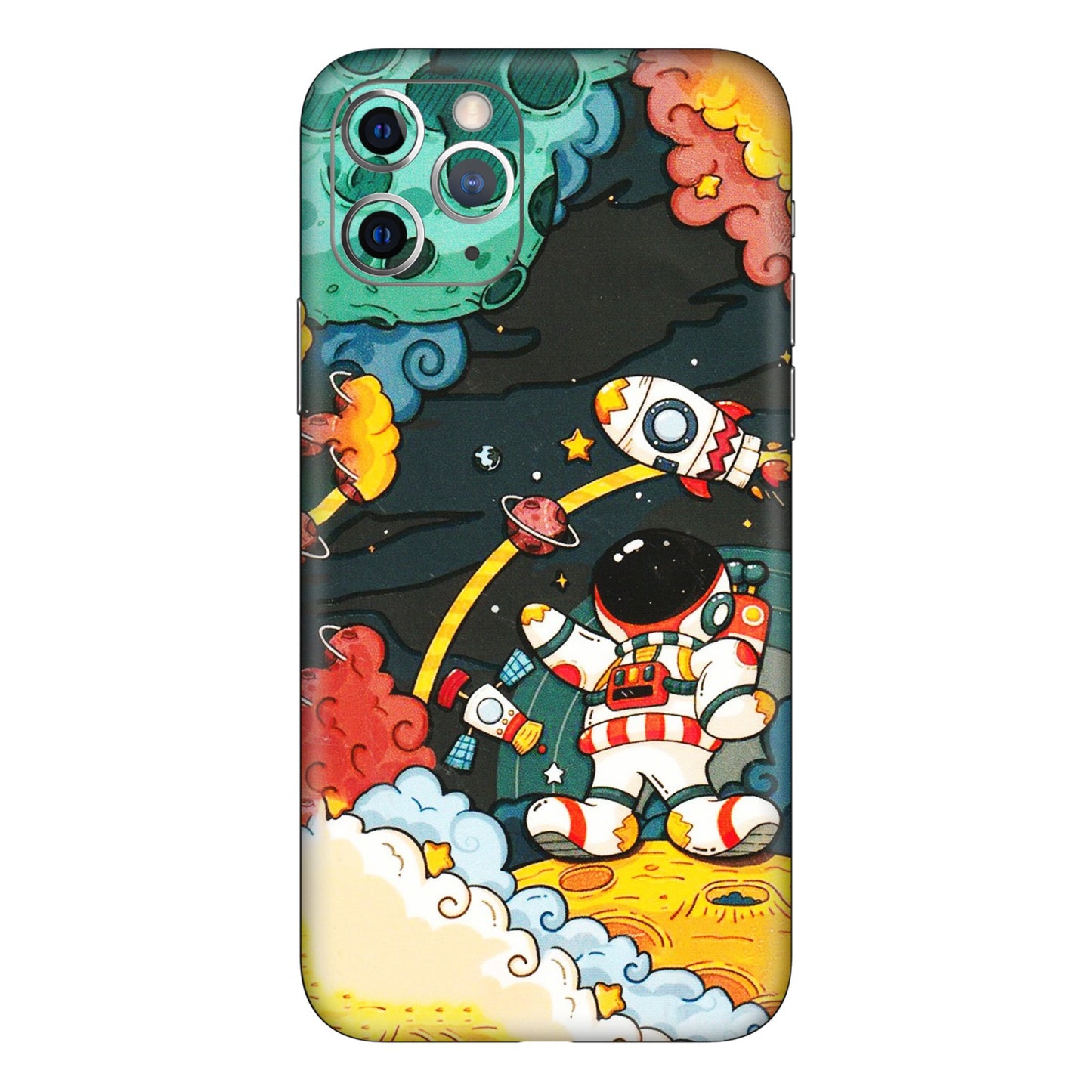 Apple iPhone Skins (All Models) - Astronauts & Spaceship - 3D Embossed Finish (L-145) iPhone 11 Pro Max