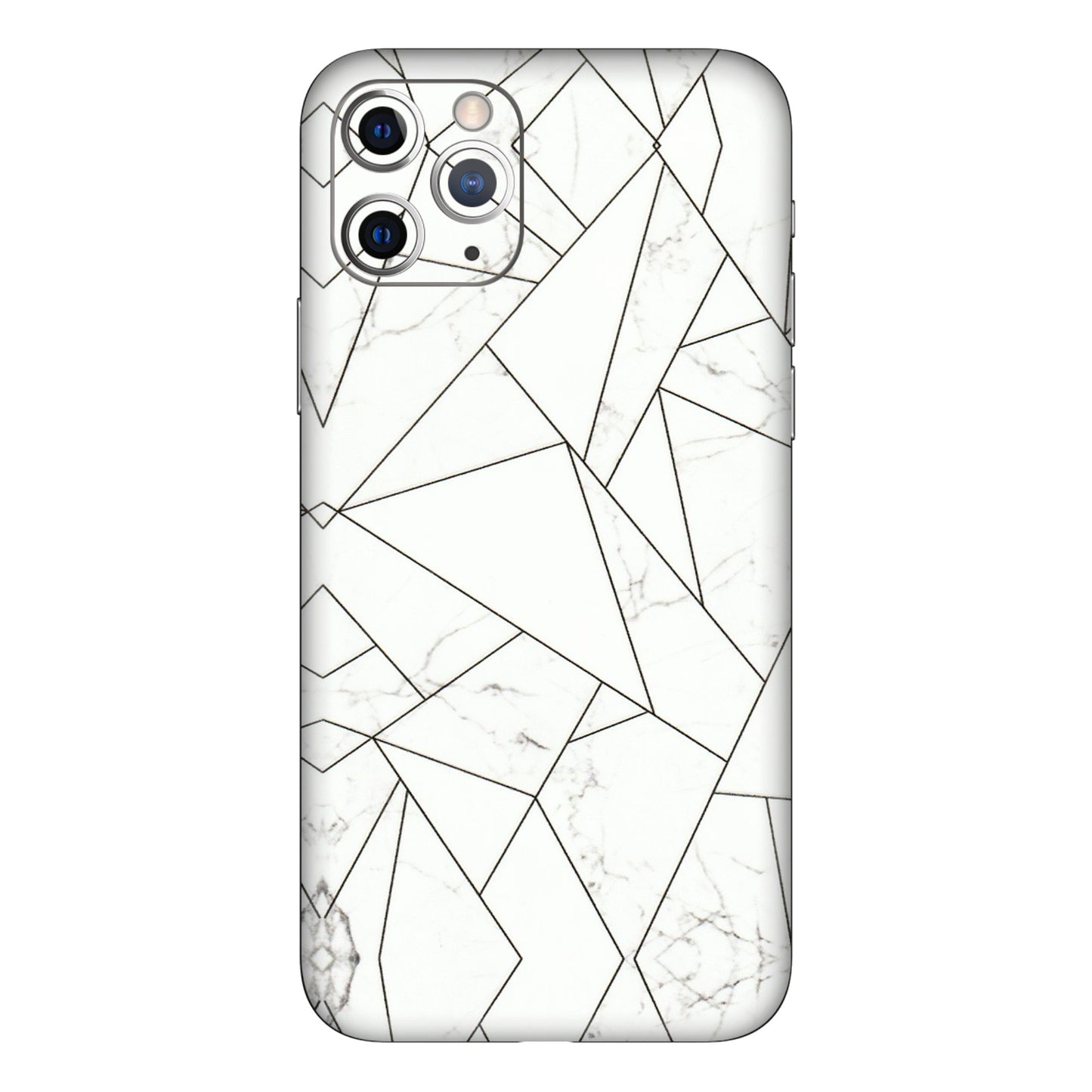 Apple iPhone Skins (All Models) - Luxury White Marble Effect - 3D Embossed Finish (L-168) iPhone 11 Pro Max