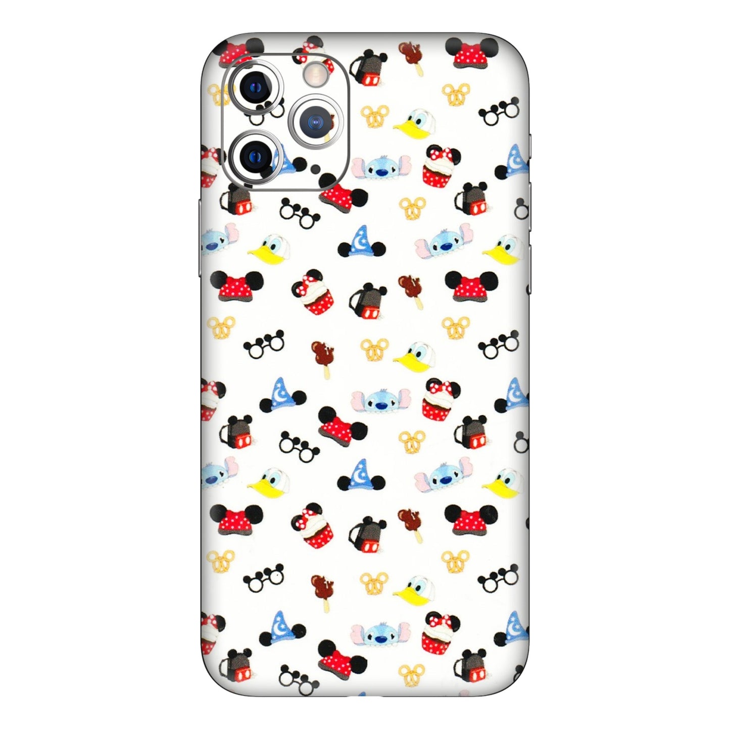 Apple iPhone Skins (All Models) - Minnie Mouse & Donald Doodles s - 3D Embossed Finish (L-194) iPhone 11 Pro Max